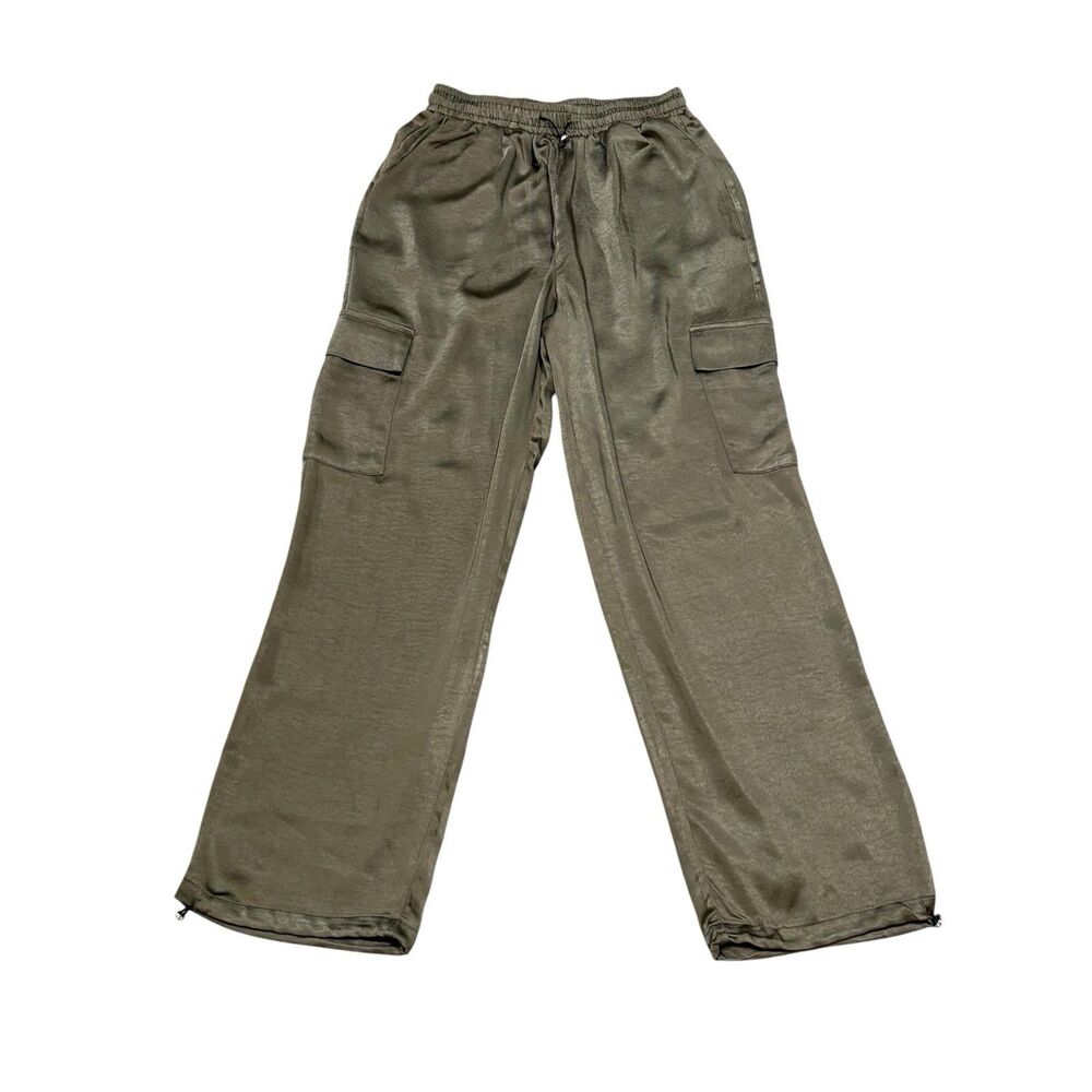 Superdown Revolve Rita Satin Drawstring Cargo Pants Size S
